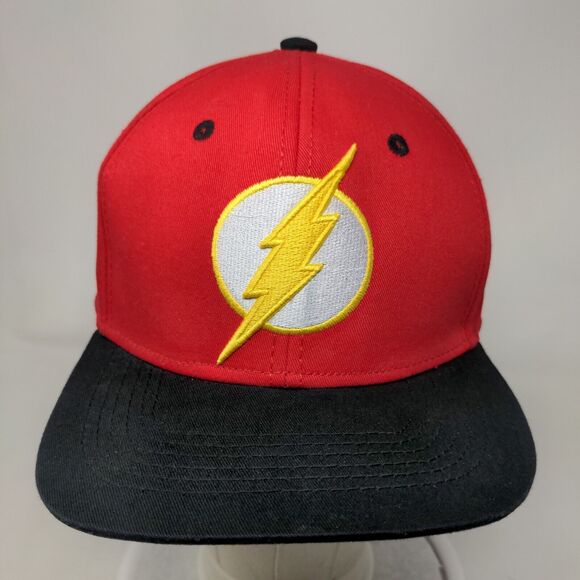 The Flash Snapback Hat Red One Size Embroidered DC Comics Colorblock - Picture 2 of 7